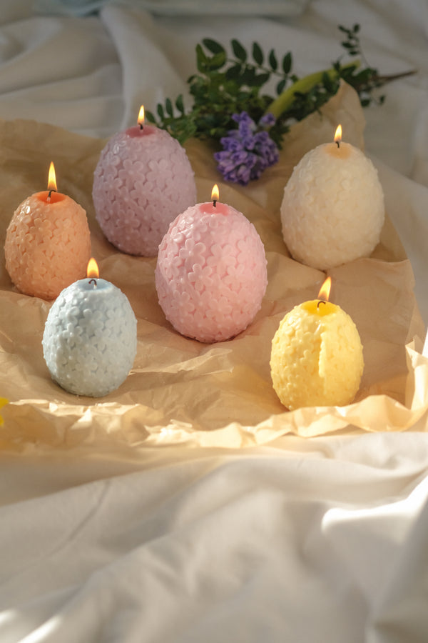 Flower Egg Candles - Easter Decoration