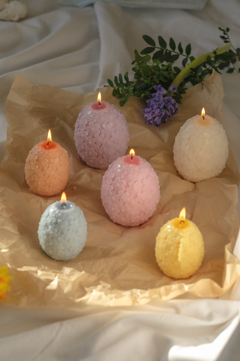 Flower Egg Candles - Easter Decoration