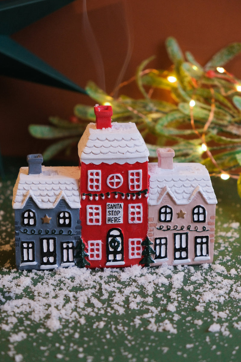 Christmas Village Incense Cone Holder