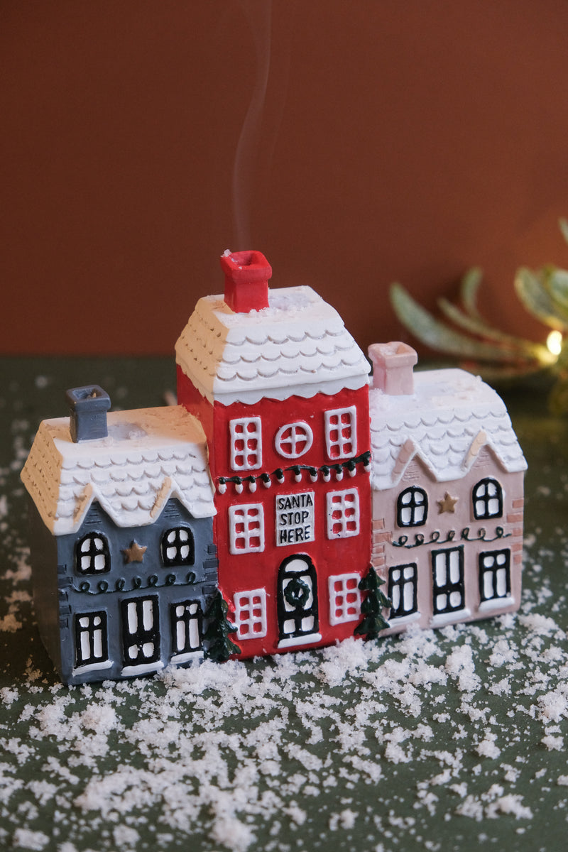 Christmas Village Incense Cone Holder