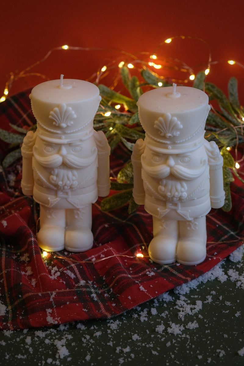 Festive Nutcracker Candle