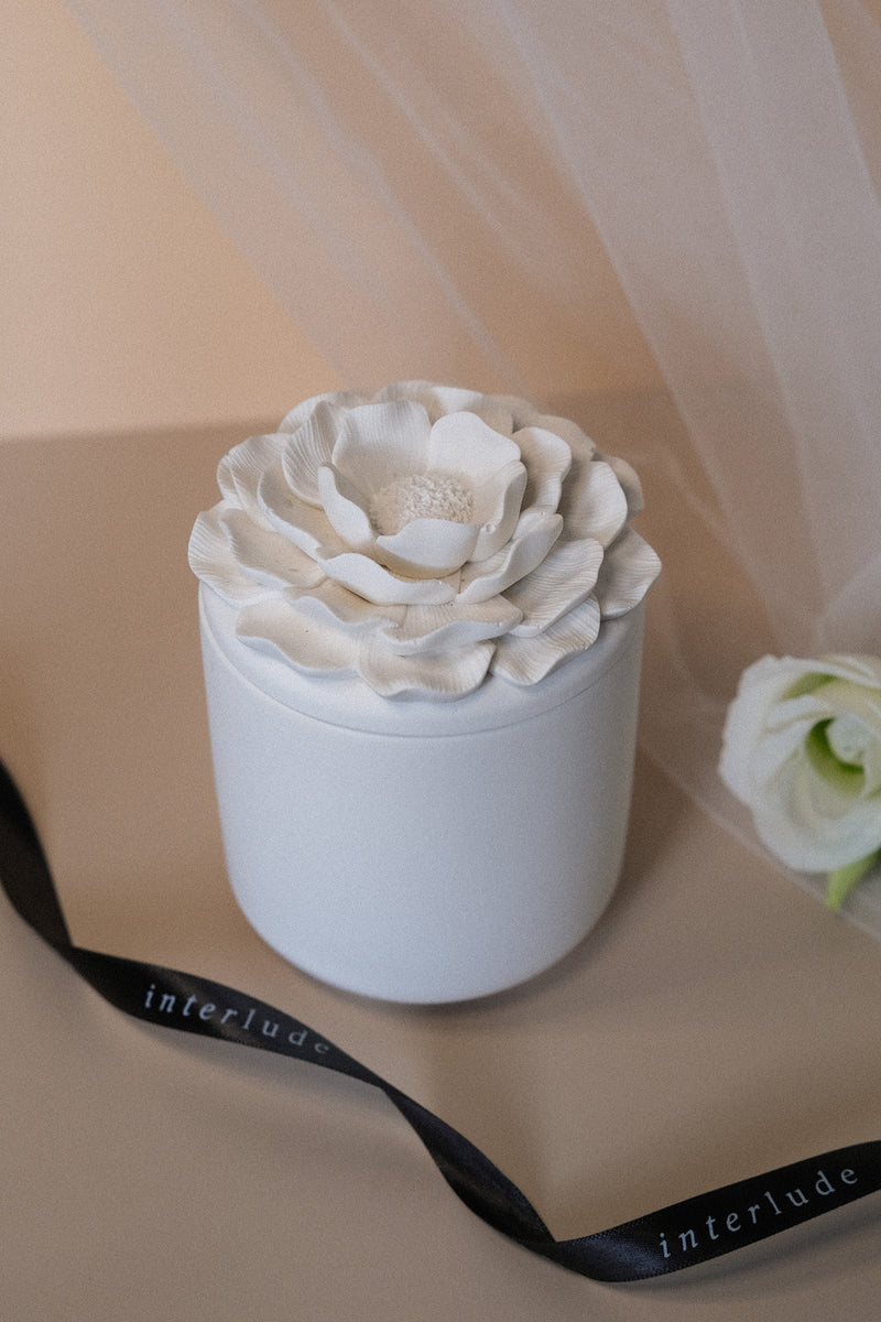 Floral Ceramic Candle