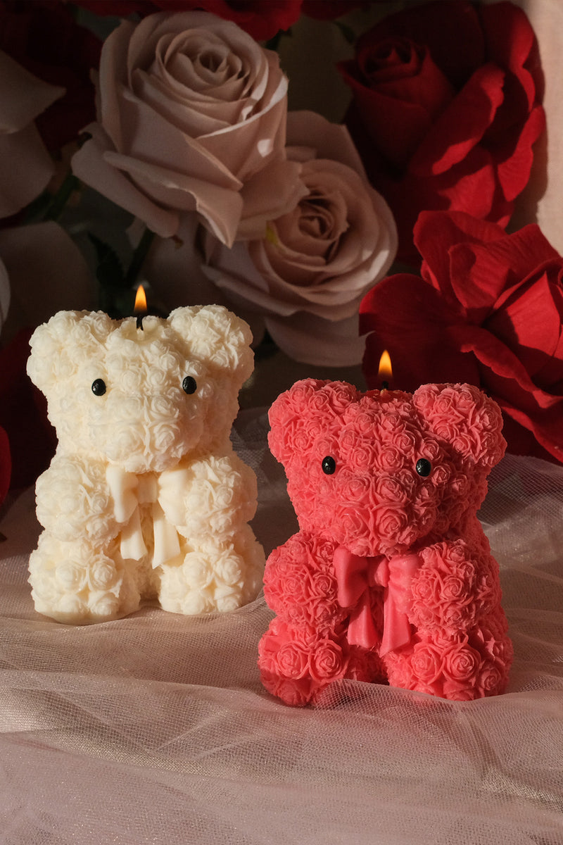 Teddy Bear Rose Candle Teddy Bear Rose Candle