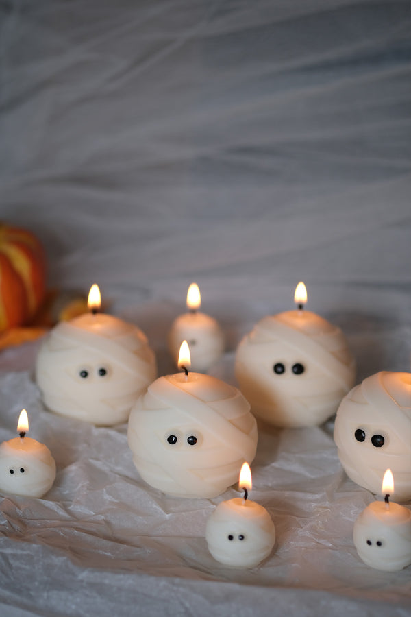 Mummy Ghost Candle Duo