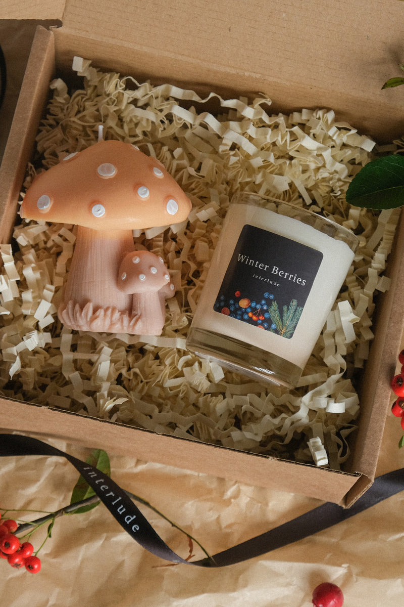 Mushroom and Wild Berries Scented Candle Gift Set