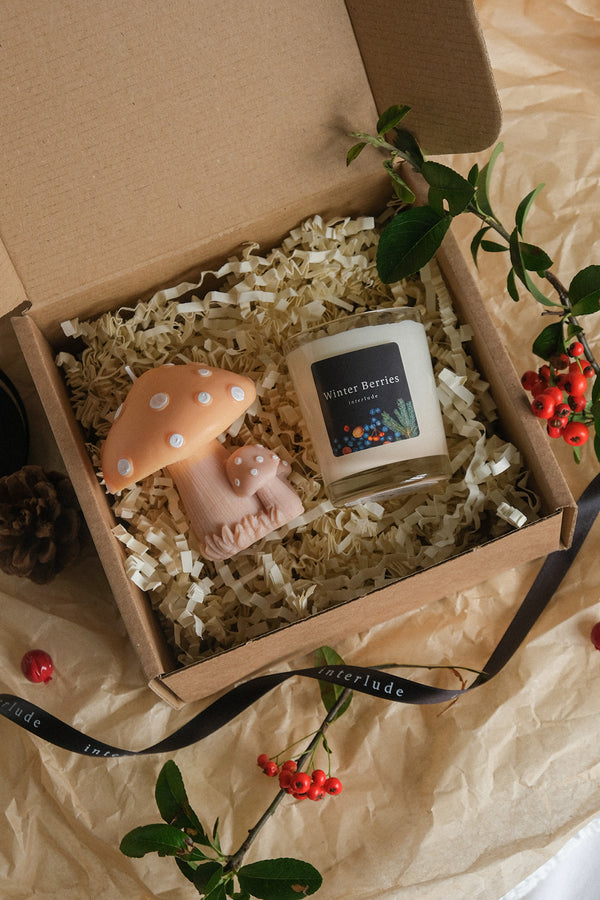 Mushroom and Wild Berries Scented Candle Gift Set