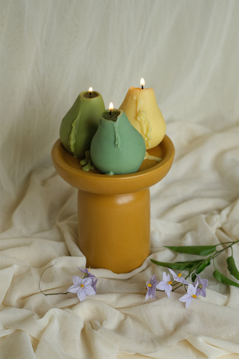 Pear Shaped Candles - bundle of 3