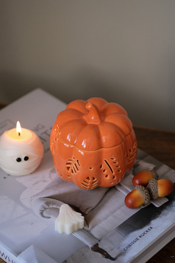 Pumpkin Wax Melt Burner - Orange