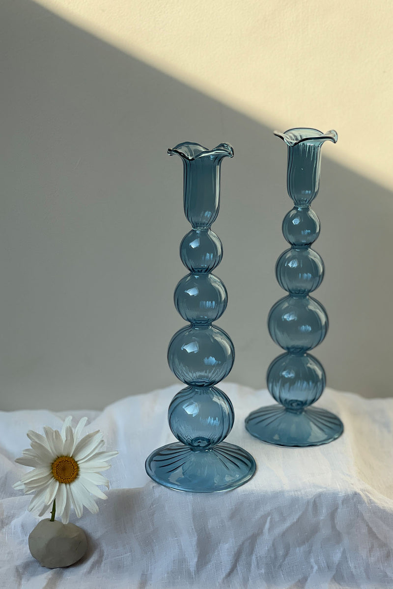 Vintage Style Glass Candle Holder
