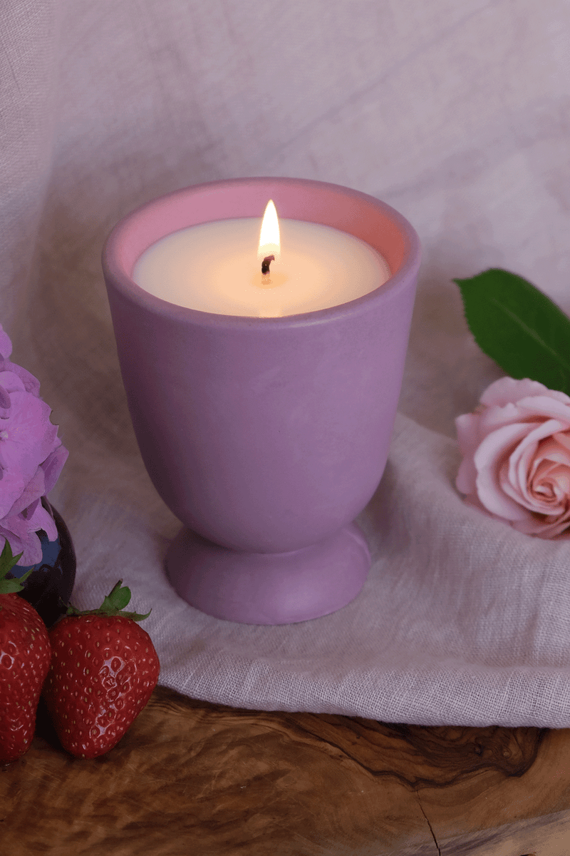 Black Plum & Rhubarb Scented Candle