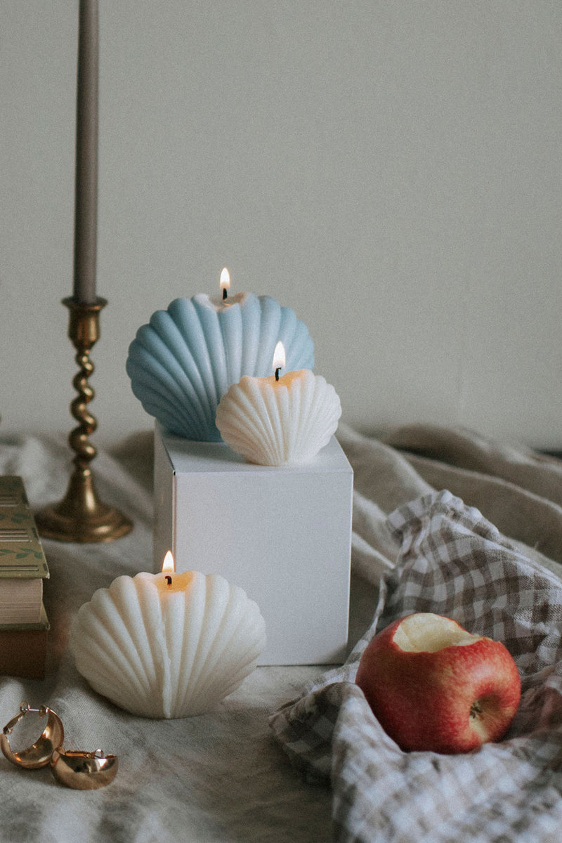 Set of Shell Scented Candles: Small and Large