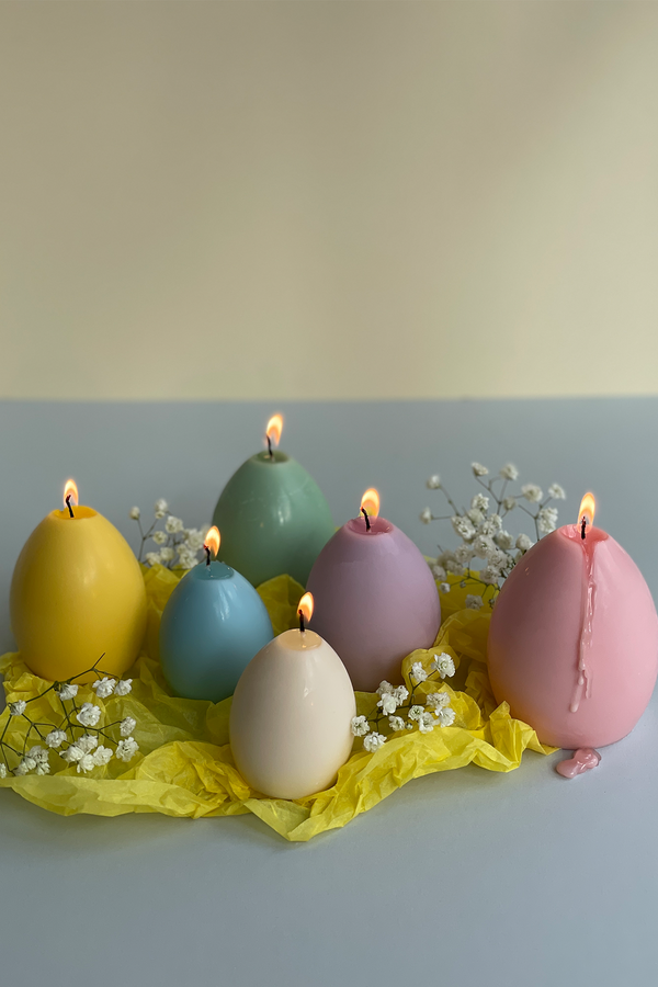 Easter Egg candles - bundle of 3