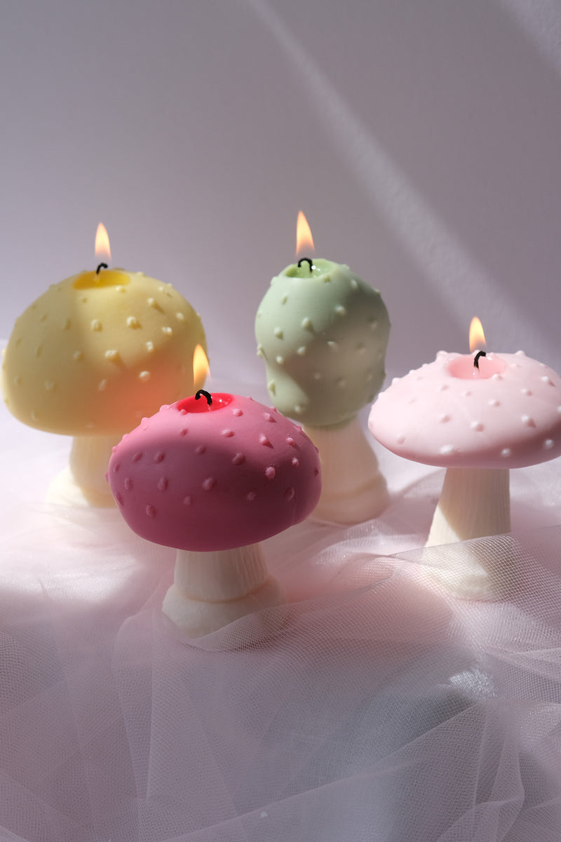 Small Pink Mushroom Candle 9oz - francesca's